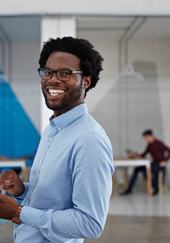 Businesspeople at big creative agency